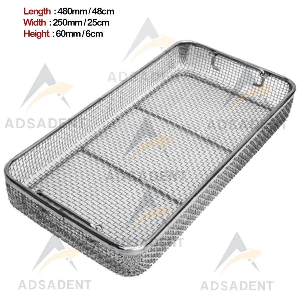Mesh Tray Wire Basket Sterilization Surgical Dental Instruments Storage Rack CE