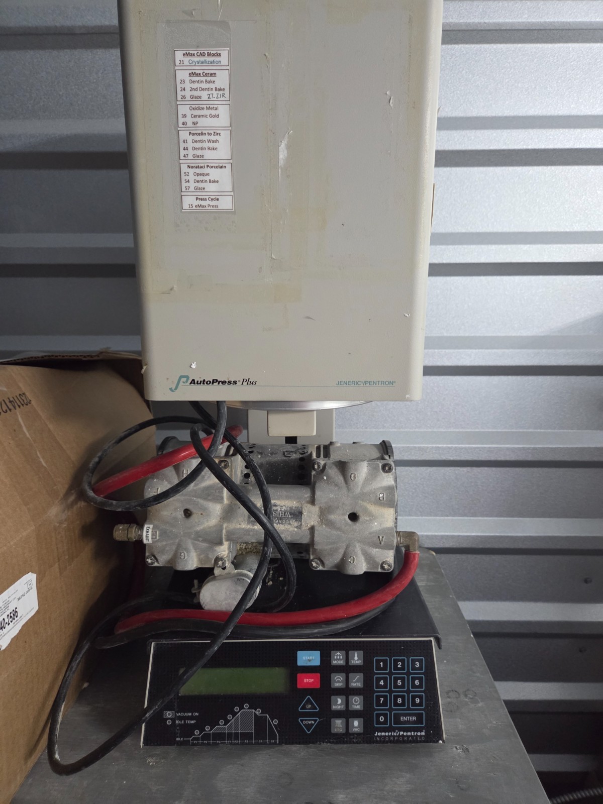 Jeneric/Pentron Inc. Auto Press Plus Pressing Furnace.  Comes with pump and hose
