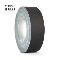16 PACK OF GAFFERS STAGE TAPE - NO RESIDUE - BLACK - 3