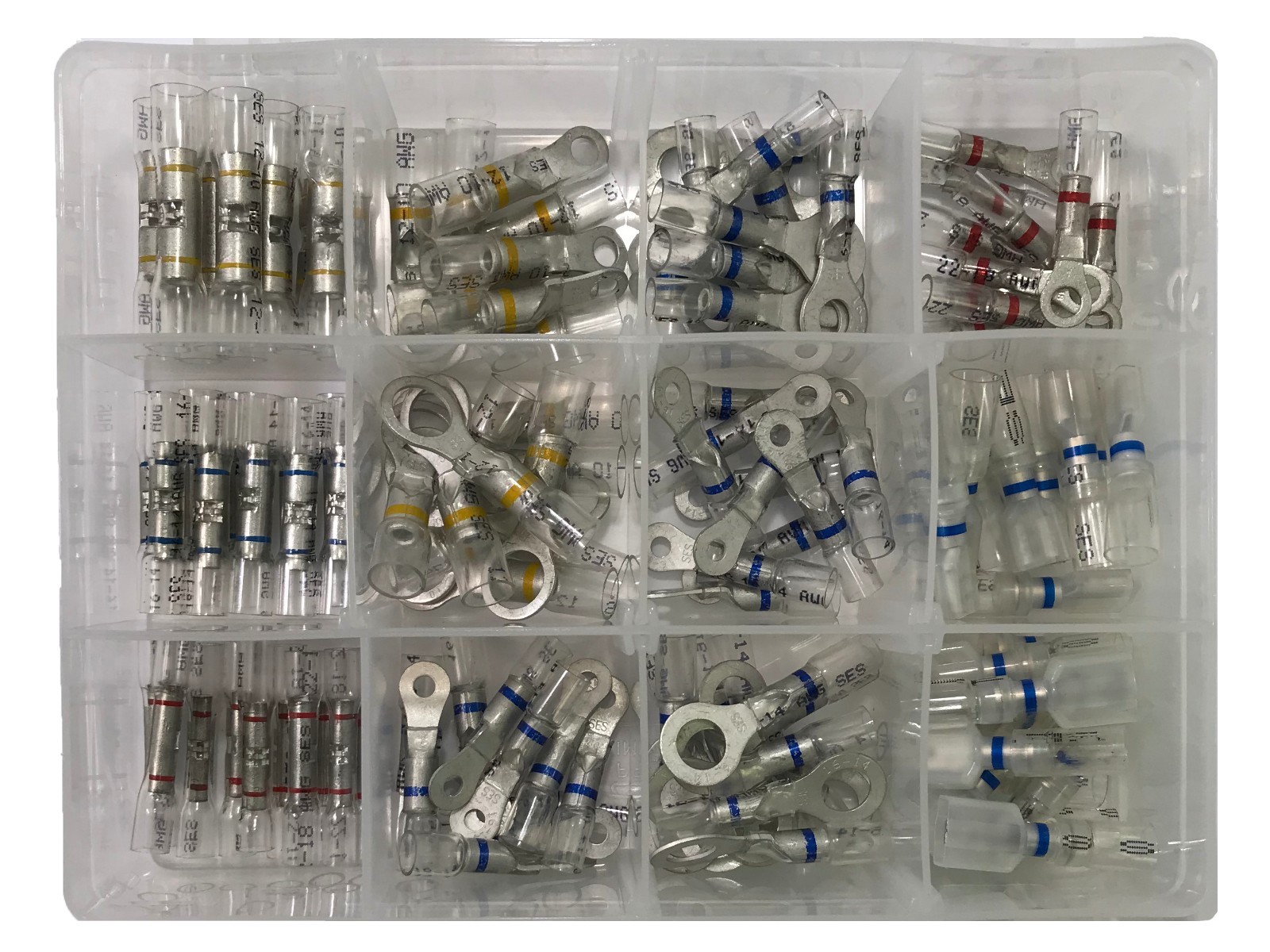 120 Pcs OptiSeal Clear Heat Shrink Seal Crimp Wire Terminal Connector Assortment 120 Pcs OptiSeal Clear Heat Shrink Seal Crimp Wire Terminal Connector Assortment