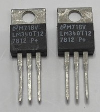 QTY 2 LM340T-12 12V Voltage Regulator TO-220 7812 New Old Stock US SELLER picture