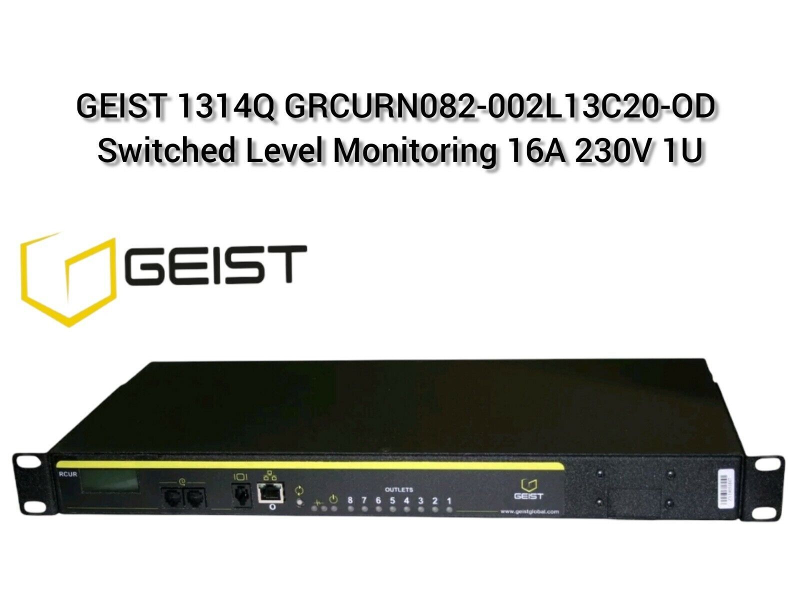 VERTIV GEIST 1314Q GRCURN082-002L13C20-OD Switched Level Monitoring 16A 230V 1U