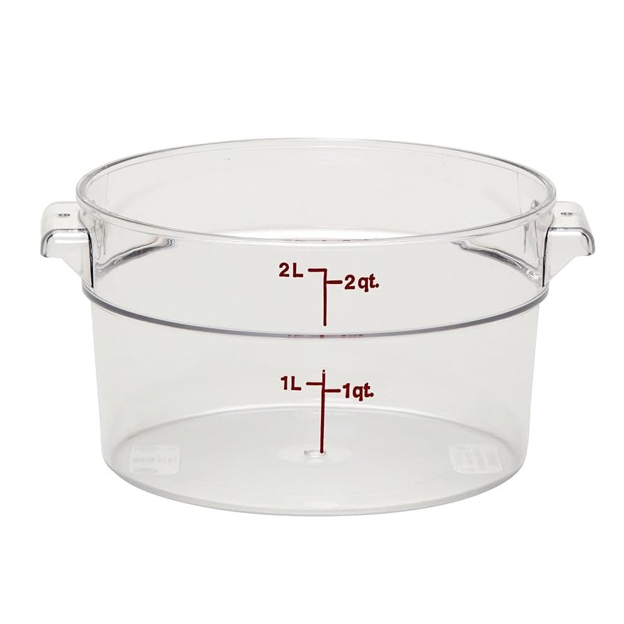 Cambro RFSCW2135 Camwear 2 qt. Round Food Storage Containers.