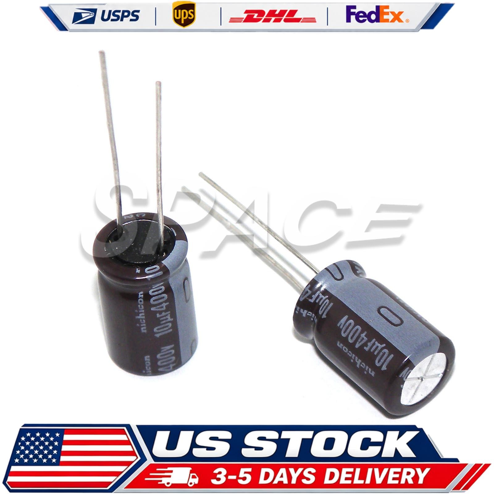 5x 400V10UF Nichicon Electrolytic Capacitors 10mfd 400V 10x16 mm