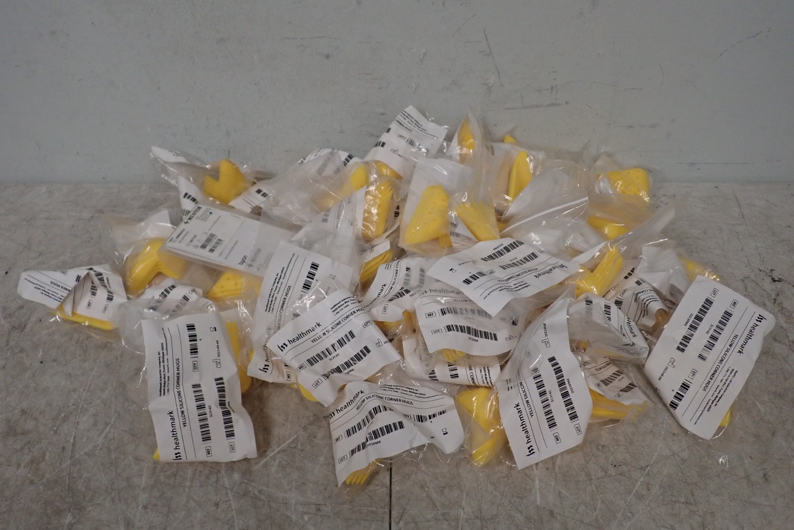 Lot of 47 Healthmark Industries SCH-02 Yellow Silicone Corner Hugs - NEW