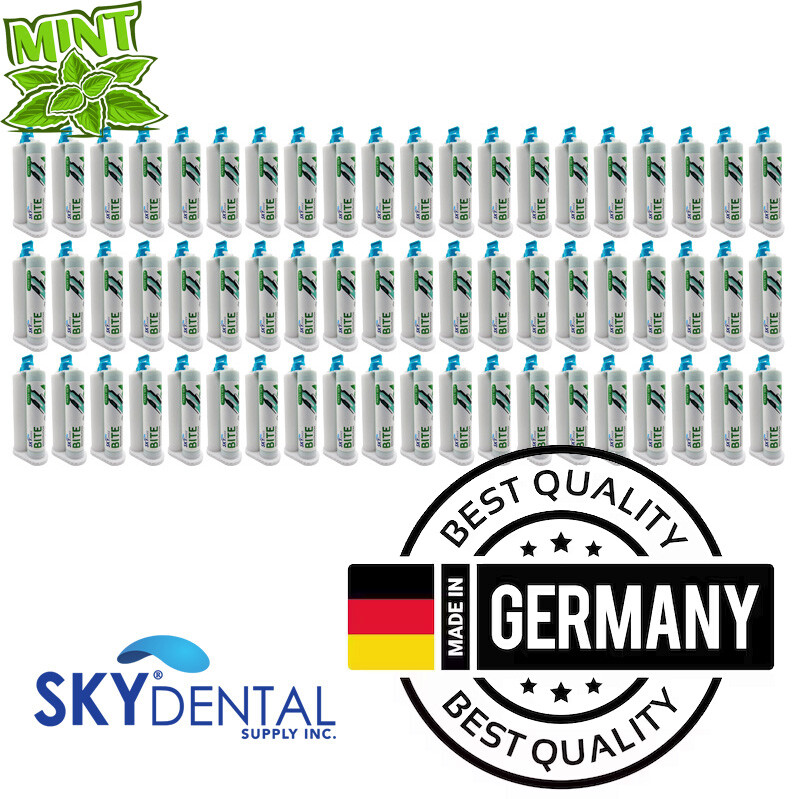 66x50ml Dental Bite Registration Impression Material Fast Regular set Mint 66x50ml Dental Bite Registration Impression Material Fast Regular set Mint