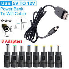 5V to DC 12V Universal USB Power Boost Cable 2.1x5.5mm Charger Cord w/ 8 Tips picture