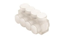 Burndy BIBS-2/0-4 Single Sided Four Conductor Clear Insulated Multi Tap Bibs2/04 picture