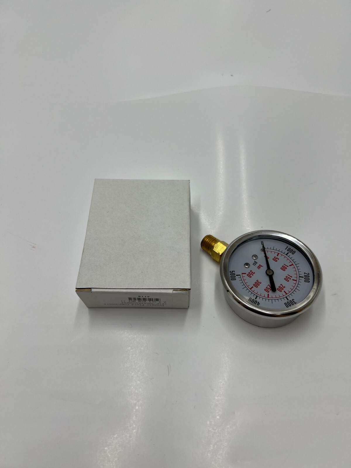 (QTY 2) Dynamic Fluid CF1P-350A Glycerine Filled Pressure Gauge 5000 PSI 2.5\ (QTY 2) Dynamic Fluid CF1P-350A Glycerine Filled Pressure Gauge 5000 PSI 2.5\
