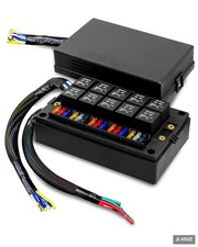 Pre-Wired Relay Fuse Box 10 Relay Slots 15 Fuse Holder Waterproof picture