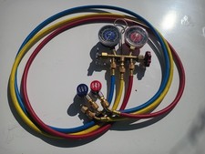 Robinair AC Manifold Test Gauges 134A Master Cool Hoses 60  USA picture