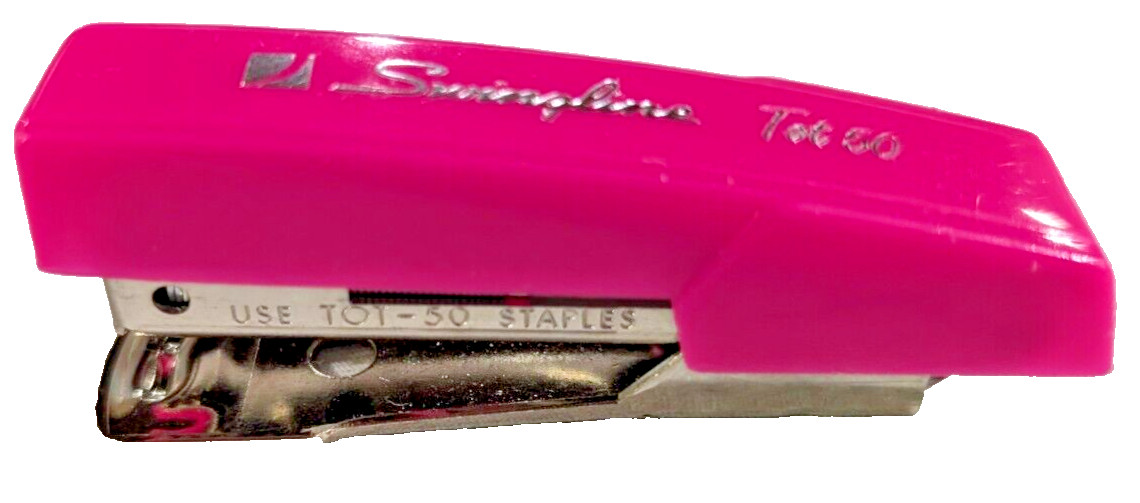 Vintage Swingline Tot 50 Pink ~FAST SHIP~ Office Mini Stapler Long Island NY USA Vintage Swingline Tot 50 Pink ~FAST SHIP~ Office Mini Stapler Long Island NY USA