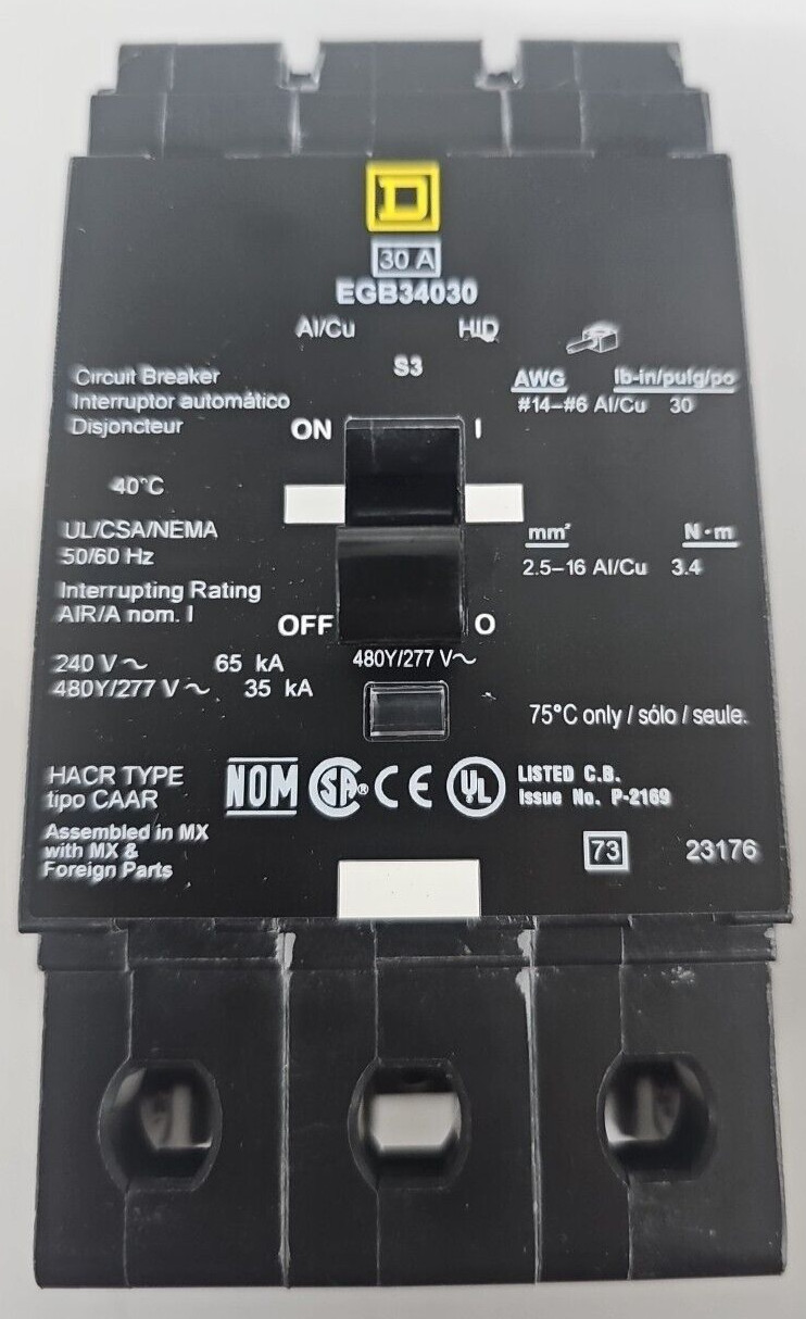 NEW NO BOX Square D EDB34030 30A 3P 480/277V 480/277V EDB34030 NEW NO BOX Square D EDB34030 30A 3P 480/277V 480/277V EDB34030