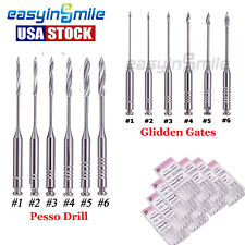 10packs Endo Dental Pesso Reamers/Glidden Gates Drill Spiral Burs Root Canal 1-6 picture