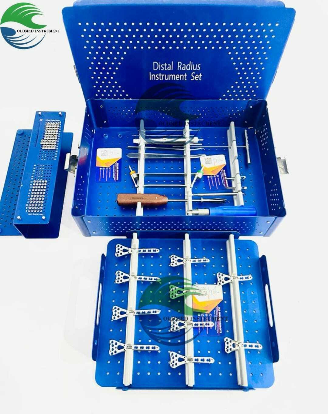 2.4mm Distal Radius Orthopedic Best Instruments Set Aluminum Box Screws & Plates