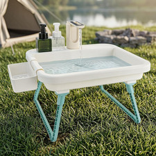 Upgraded Portable Sink with Electric Faucet & Adjustable Height Freestanding Uti picture