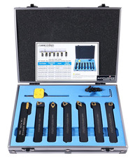 Accusize Industrial Tools 5/8'' Shank 7 Pc Indexable Carbide Turning Tool Set in picture
