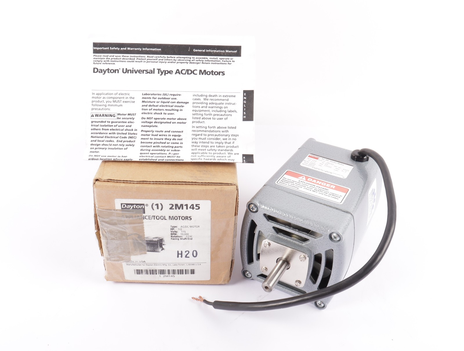 Dayton AC-DC Series Motor 2M145 #111595