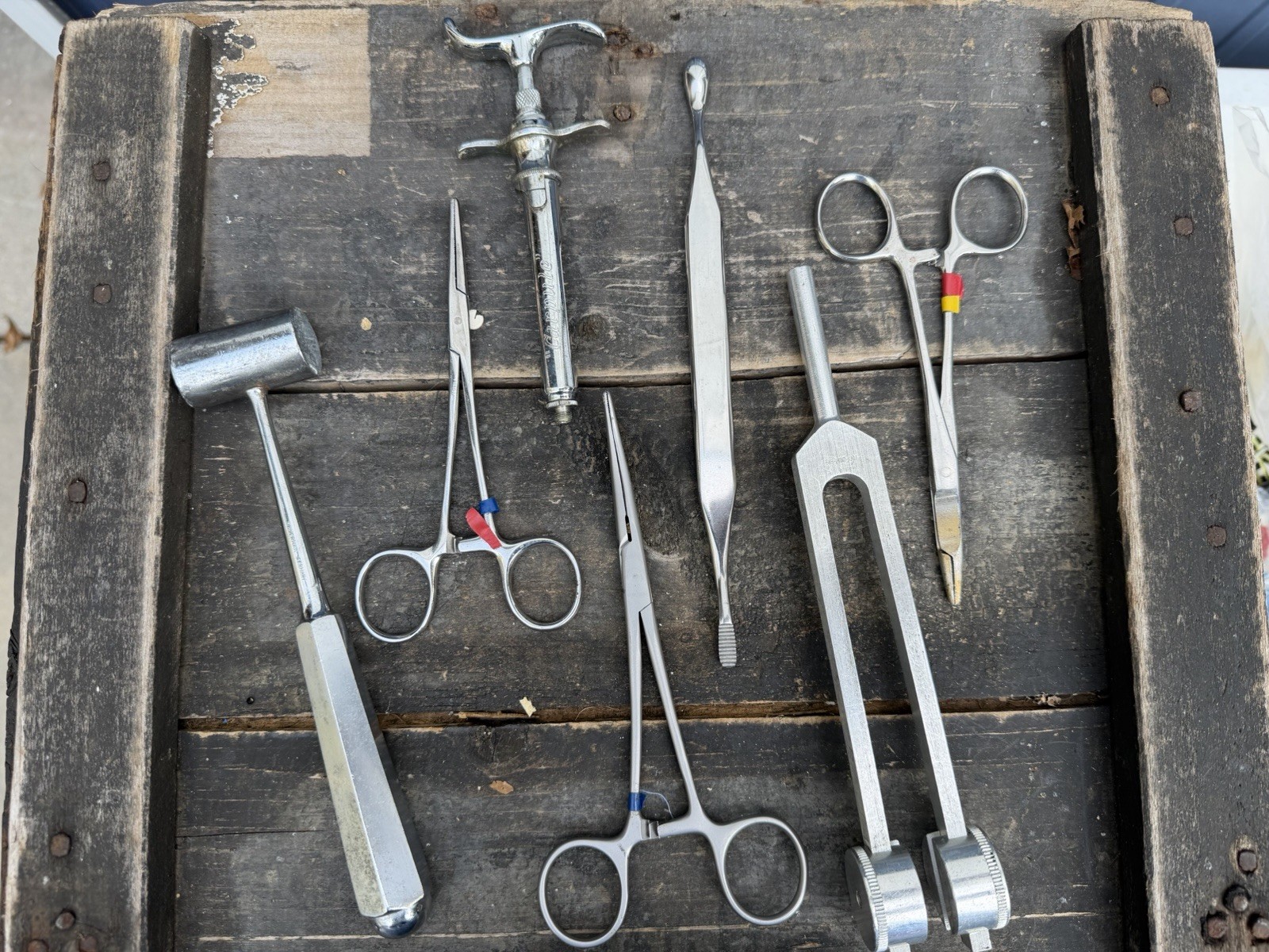 Vintage Surgical Instrument Lot Holco Sklar Germany Stainless Orthopedic Forceps