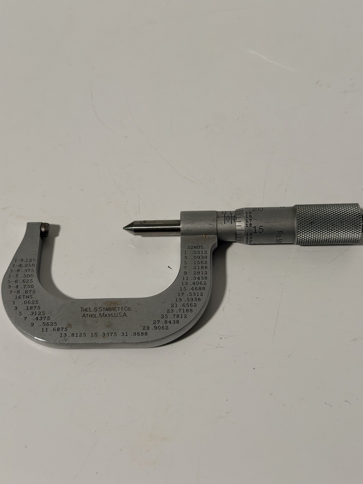 Vintage Starrett Micrometer No. 585 14-18p