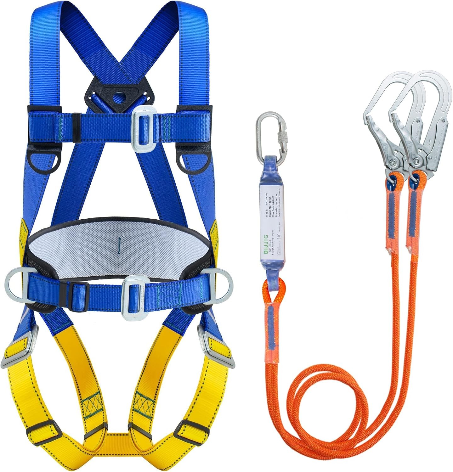 Full Body Safety Harness Kit OSHA/ANSI Compliant for Roofing