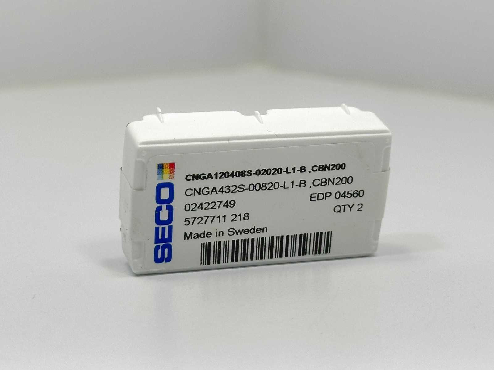 SECO CNGA120408S-02020-L1-B | New Carbide Inserts 04560 | Grade CBN200 | 2pcs SECO CNGA120408S-02020-L1-B | New Carbide Inserts 04560 | Grade CBN200 | 2pcs