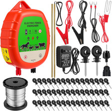 8 Mile Electric Fence Kit, 12Kv 2J Charger with 250FT Wire picture