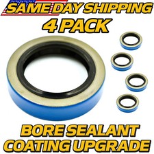 (4 Pk) Double Lip Seal Fits 10-19 3500lb Trailer Axle 84 Spindle w/BORE SEALANT picture