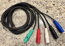 Cam Lock #2 Set Of 5 Generator Power Cable Tails 10FT MALE BARE END NEW picture