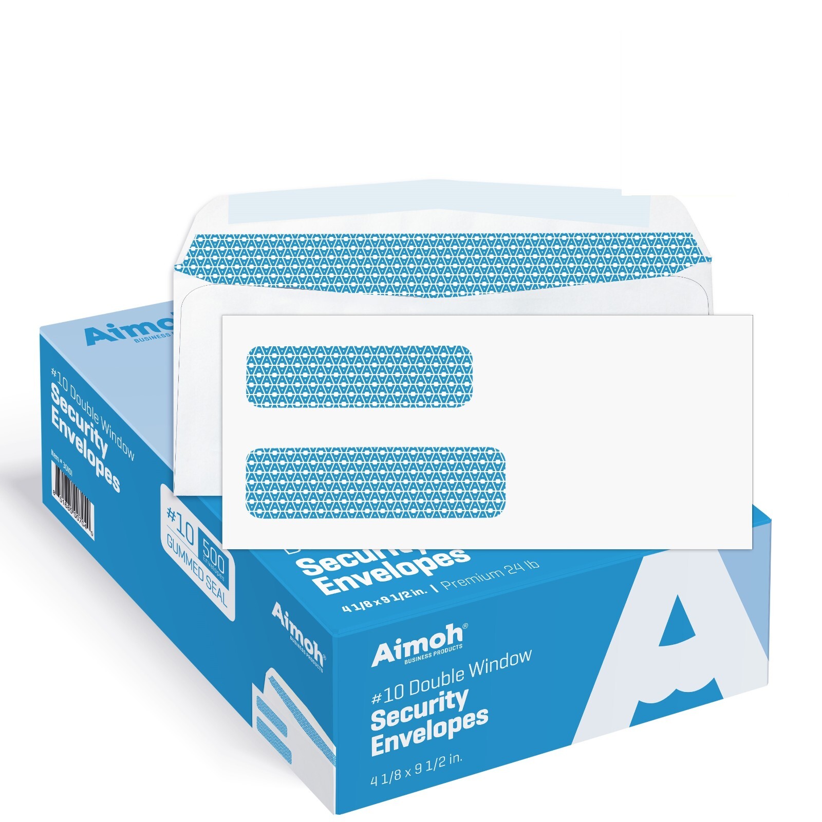 #10 Double Window Security Envelopes - Security Tinted - Gummed Closure (30101) #10 Double Window Security Envelopes - Security Tinted - Gummed Closure (30101)