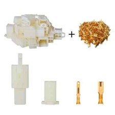 2.8MM 2 PIN WAY AUTOMOTIVE ELECTRICAL WIRE CONNECTOR MALE AND FEMALE CABLE picture
