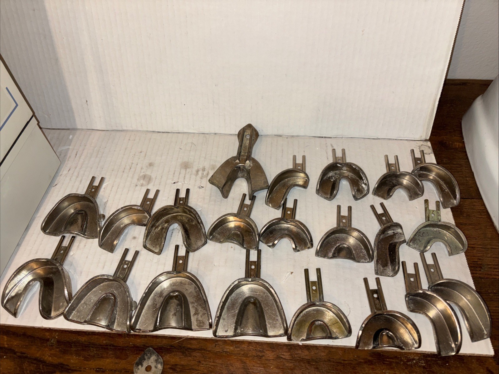 Vintage Metal Dental Impression Trays Molds Lot of 21