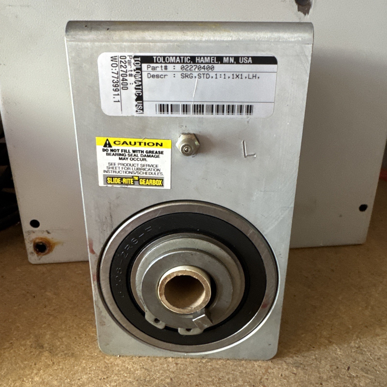 Tolomatic 02270400 Slide-Rite Right Angle Gearbox 1:1 LH 1” x 1” Tolomatic 02270400 Slide-Rite Right Angle Gearbox 1:1 LH 1” x 1”