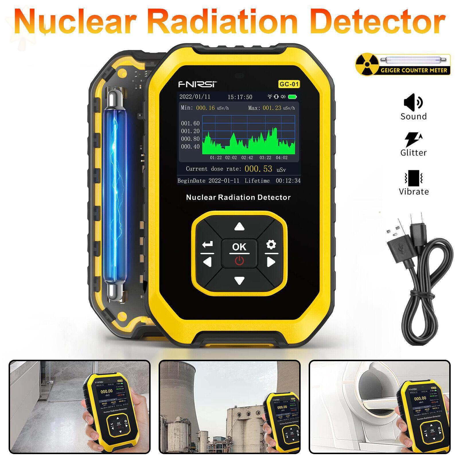 GM Geiger Counter Tube Nuclear Radiation Detector X-Ray β γ Dosimeter Monitor