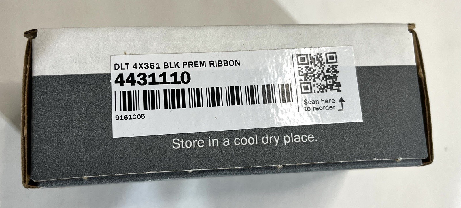 DuraLabel 4431110 DLT 4X361 Black Premium Ribbon - NEW Surplus DuraLabel 4431110 DLT 4X361 Black Premium Ribbon - NEW Surplus