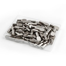 60 PCS Kitchen Cabinet Shelf Pegs for Shelves,Bookcase 5mm x 37.4mm, silver picture