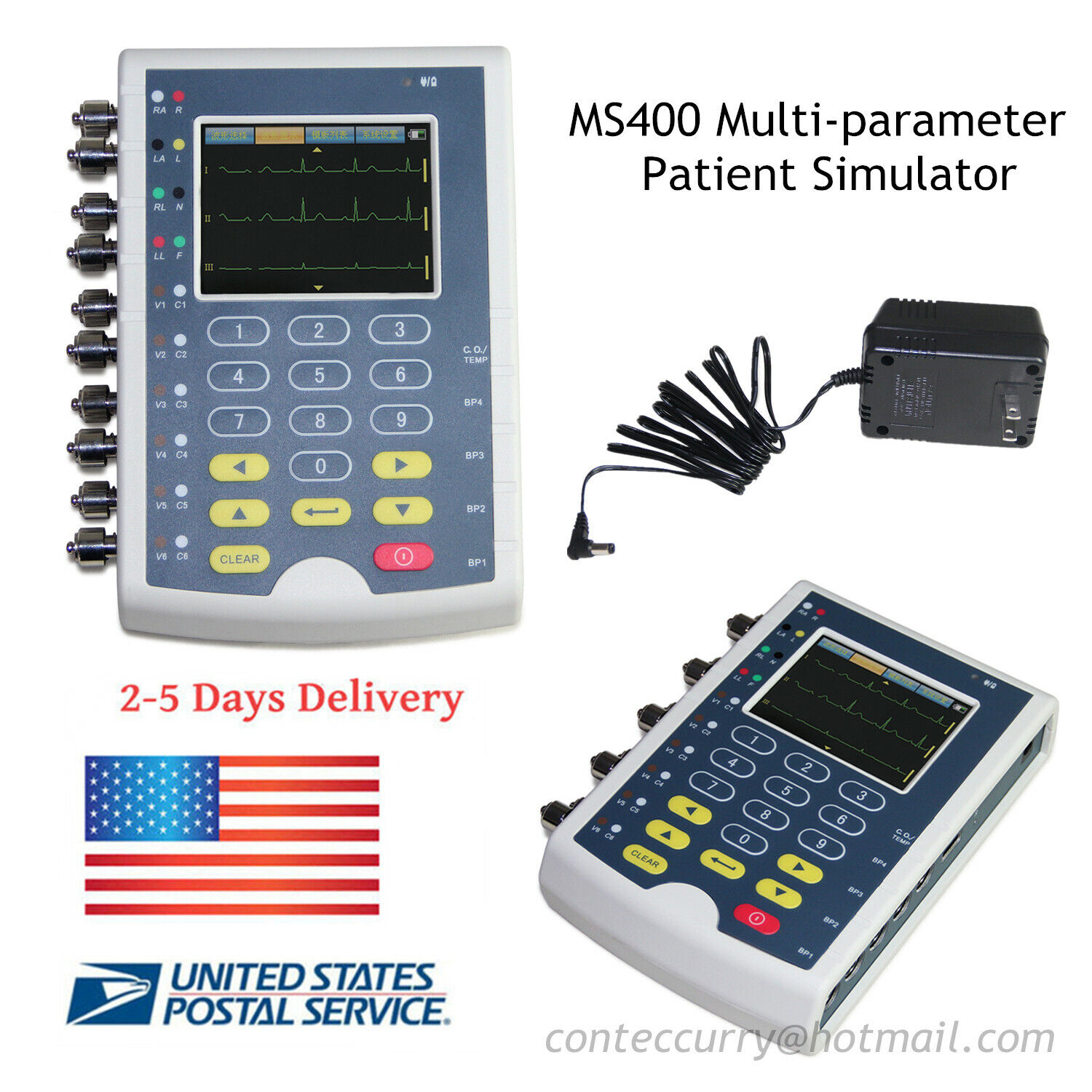US stock, MS400 Multi-parameter Patient Simulator,ECG Simulator,touch screen NEW