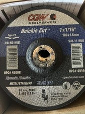 CGW Cut-Off Wheel 45008 - 7 in [T-27 ZA-60-S-BF] - 10 picture