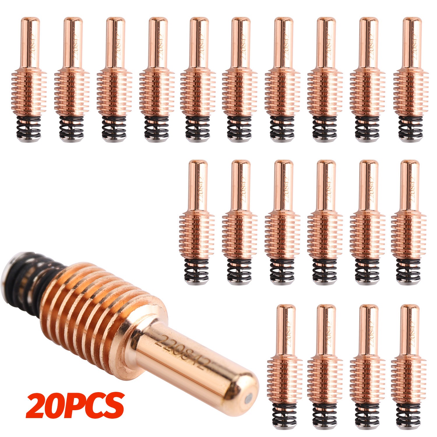20PCS 220842 Plasma Cutter Electrodes Fit Hypertherm Powermax 45XP/65/85/105 NEW 20PCS 220842 Plasma Cutter Electrodes Fit Hypertherm Powermax 45XP/65/85/105 NEW