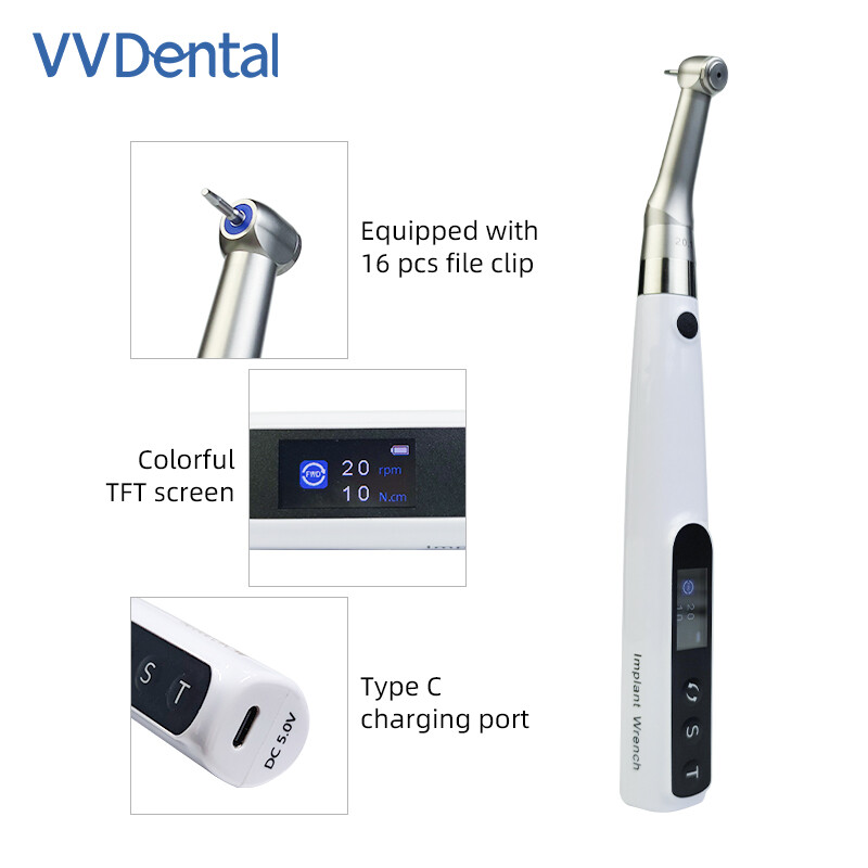 Dental Wireless Implant Electric Torque Wrench Tool Kit Sterilizable 360° Rotate Dental Wireless Implant Electric Torque Wrench Tool Kit Sterilizable 360° Rotate
