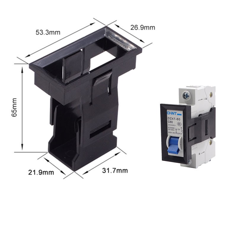 DZ47 Circuit Breaker Buckle Mounting Bracket 1 2 3 4 Pole Black Plastic DZ47 Circuit Breaker Buckle Mounting Bracket 1 2 3 4 Pole Black Plastic