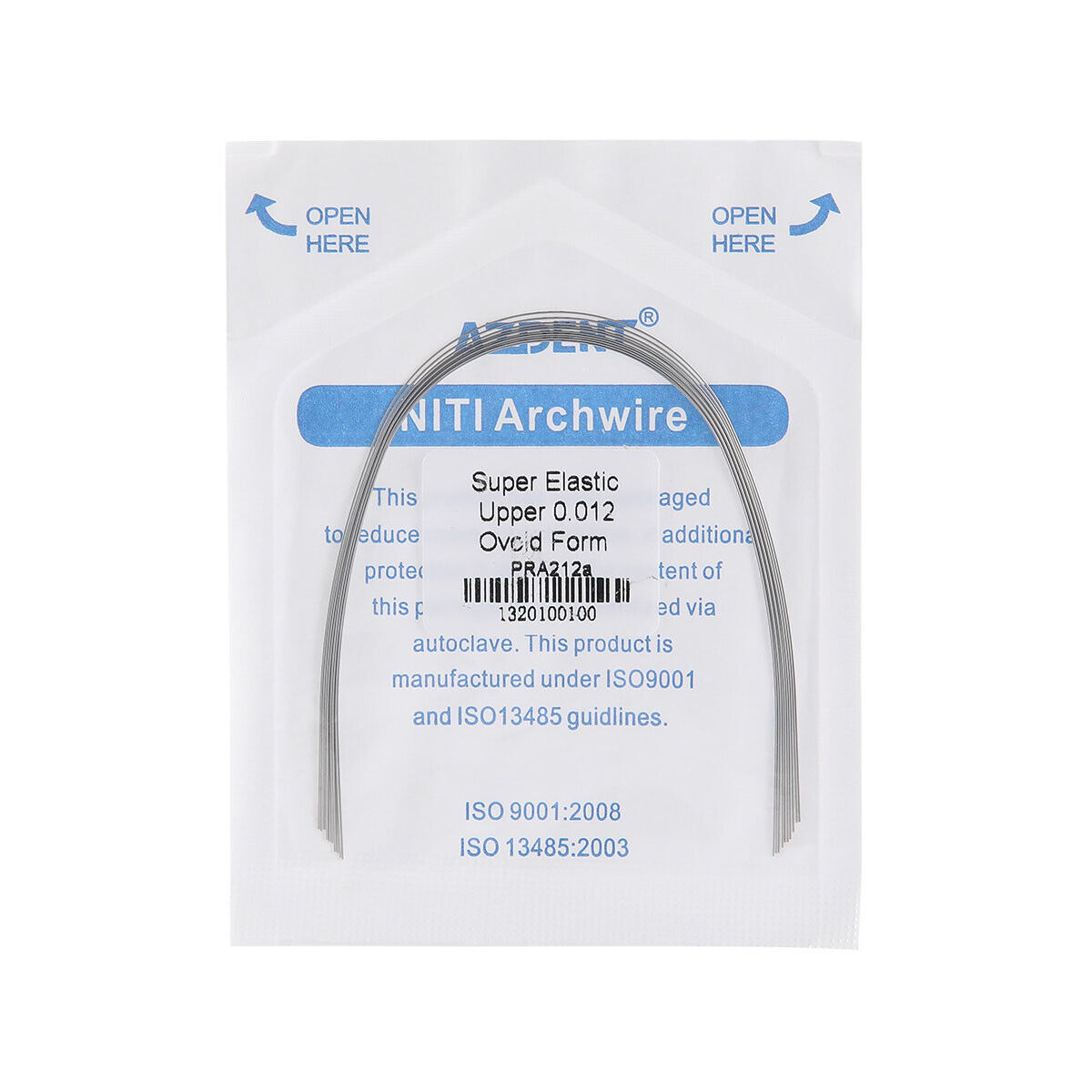 AZDENT Dental Orthodontic Super Elastic Niti Round Arch Wires Ovoid 10pcs/pack
