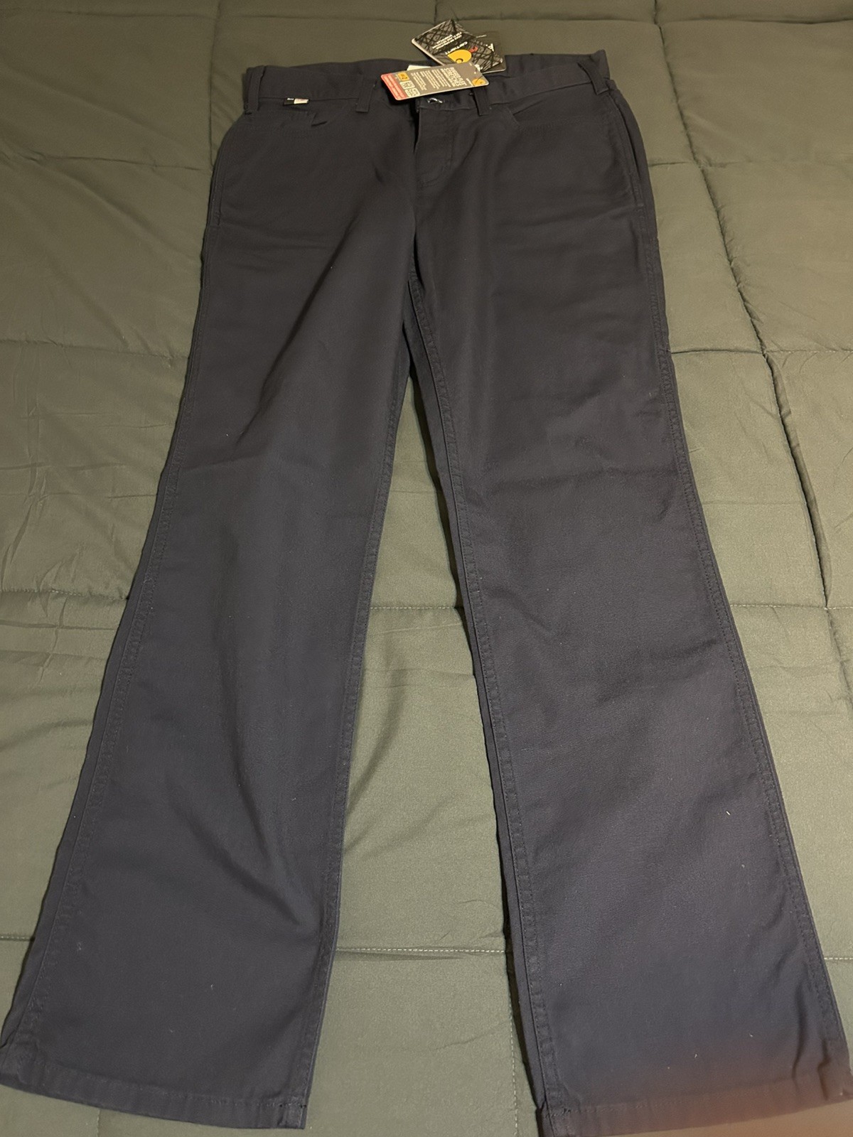Carhartt Womens FR Rugged Flex Canvas Pants Navy 102689-410 Size 12 Regular NWT Carhartt Womens FR Rugged Flex Canvas Pants Navy 102689-410 Size 12 Regular NWT