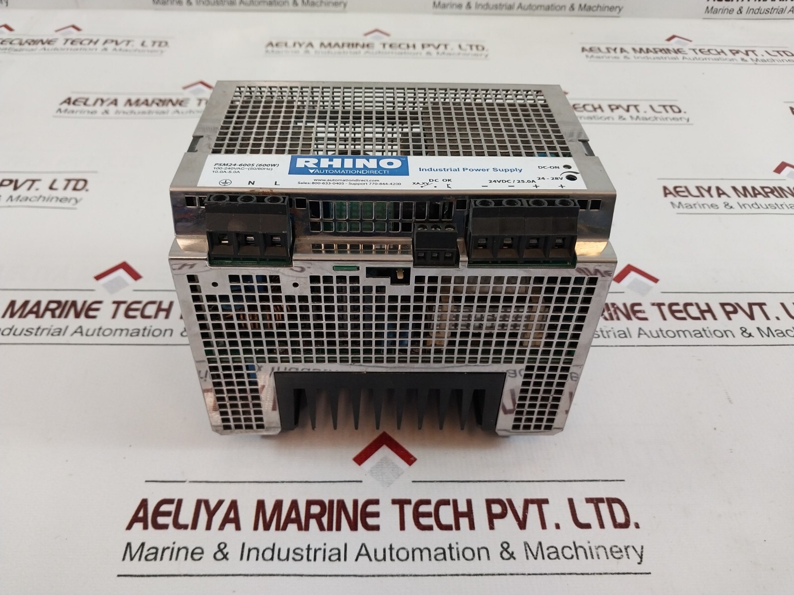 Rhino psm24-600s (600w) industrial power supply 24vdc/25.0a 