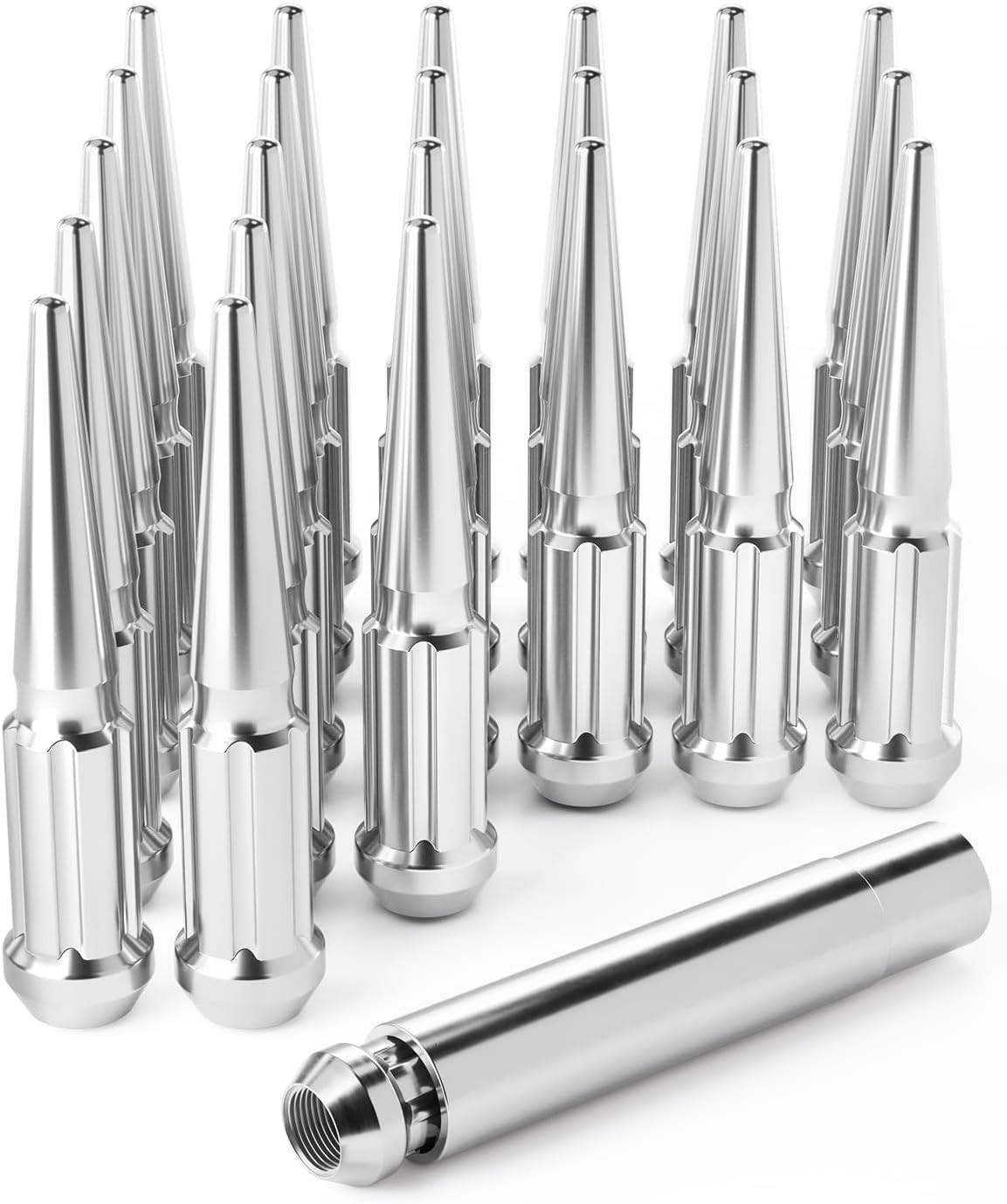 Orion Motor Tech 14x1.5 Lug Nuts Chrome 24 Piece, M14x1.5 Spike Lug Nuts Wheel A Orion Motor Tech 14x1.5 Lug Nuts Chrome 24 Piece, M14x1.5 Spike Lug Nuts Wheel A