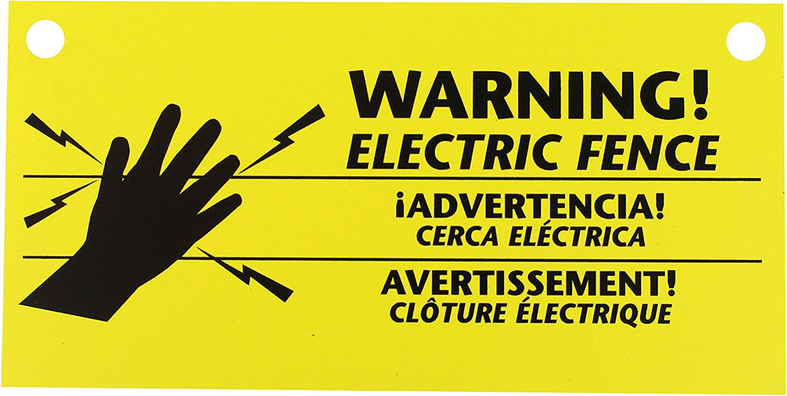 Zareba 680828 WS3 3-Pack Electric Fence Warning, 3 Signs