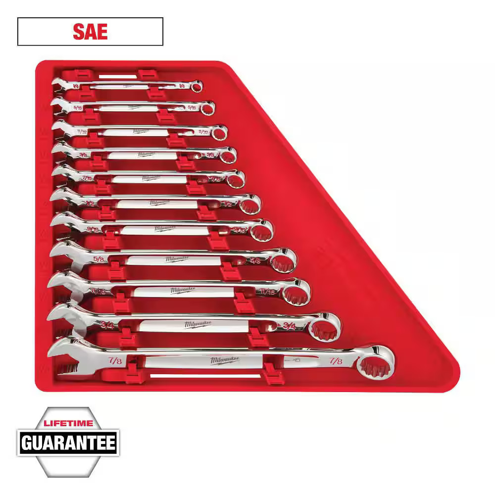 Milwaukee Combination Wrench Set 3.7 lb 15.00 inch 11 Piece Milwaukee Combination Wrench Set 3.7 lb 15.00 inch 11 Piece