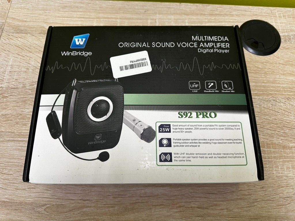 Winbridge S92 PRO - Bluetooth Mini Portable Rechargeable Voice Amplifier Karaoke
