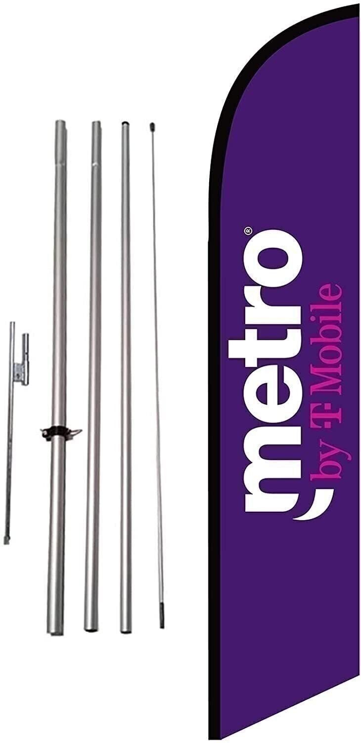 New Logo Metro by T-Mobile Authorized Retailer Advertising Feather Banner... New Logo Metro by T-Mobile Authorized Retailer Advertising Feather Banner...