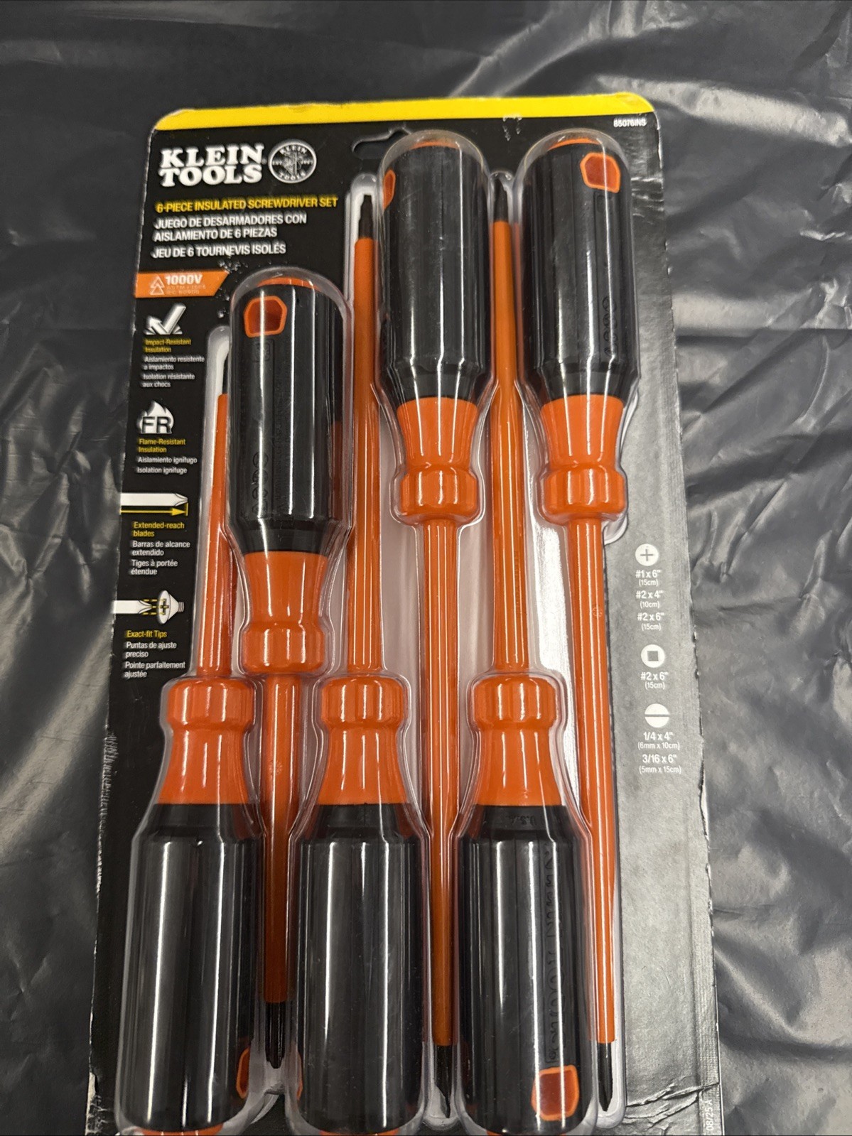 Klein Tools 85076INS Screwdriver Set, 1000V Insulated, 6-Piece Klein Tools 85076INS Screwdriver Set, 1000V Insulated, 6-Piece